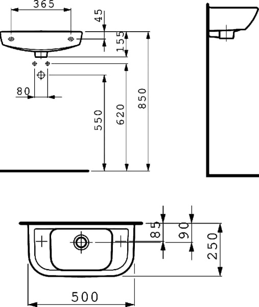 Раковина Laufen Pro 8.1695.7.000.105.1