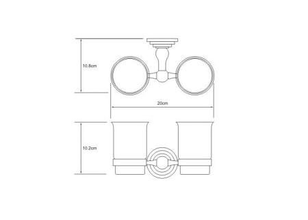 Подстаканник двойной WasserKRAFT Ammer 7028D