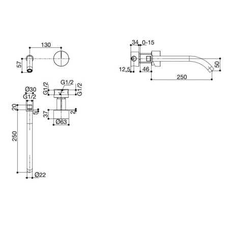 Смеситель для раковины FALPER AQUIFER #A13