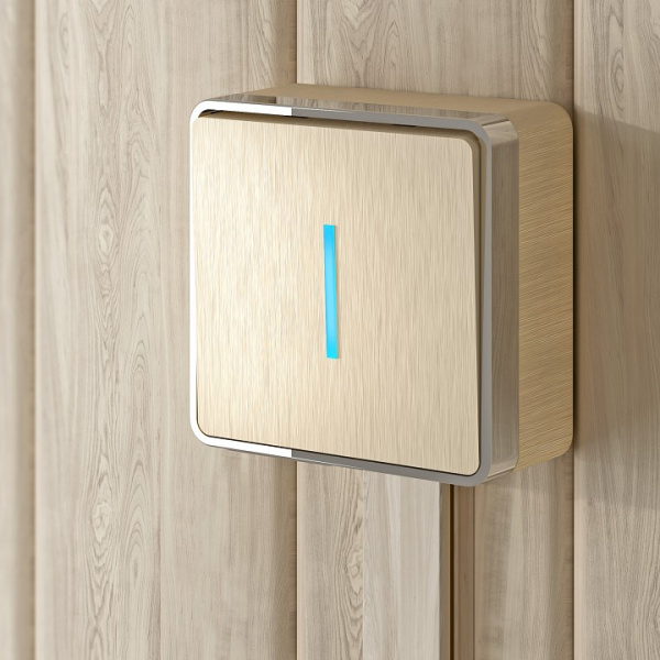 Выключатель одноклавишный с подсветкой Werkel Gallant (шампань рифленый) W5010110