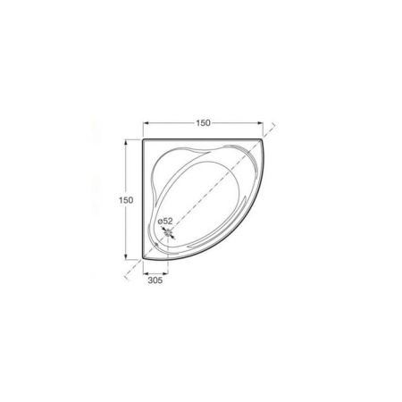 Акриловая ванна Roca Bali 150x150 ZRU9302916