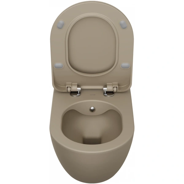 Унитаз подвесной Creavit Free FE322-00CM00E-0000 безободковый, с функцией биде, капучино матовый