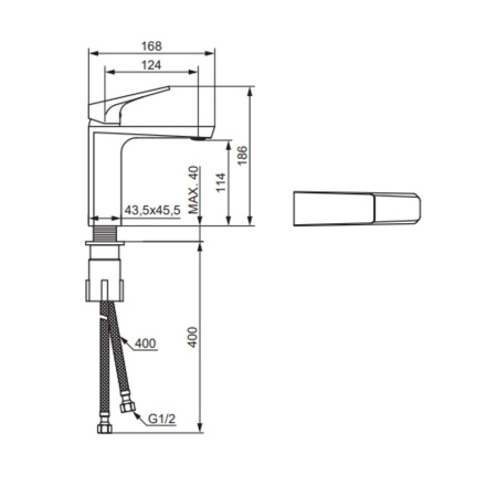 Смеситель для раковины Damixa Merkur 400210300