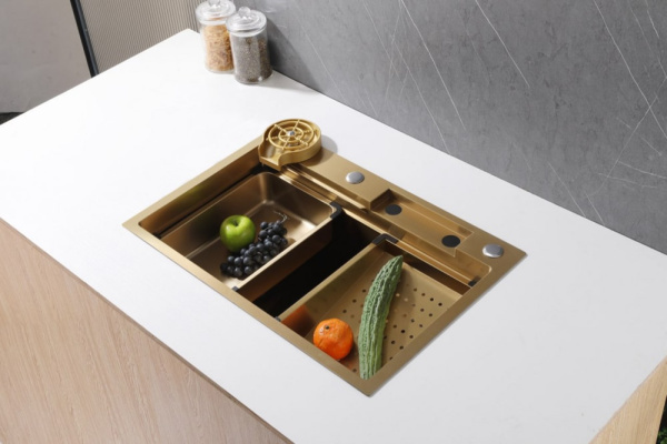 Кухонная мойка Abber Wasser Kreis 68 AF2194G золото матовое