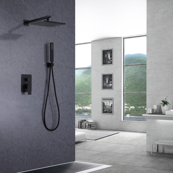 Душевой комплект Abber Weiss Insel AF8018B черный матовый