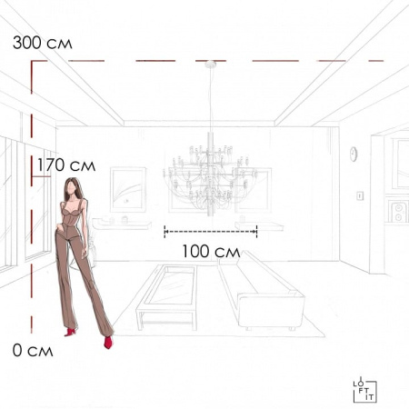 Подвесная люстра Loft it Gino 10196/1000 White
