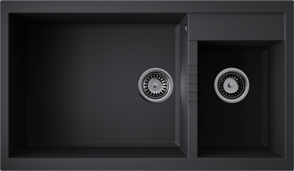 Кухонная мойка Omoikiri Tedori 86-2-LB 4993932 черная матовая