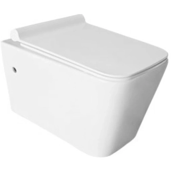 Унитаз подвесной Mira MR-B5735 безободковый, с сиденьем микролифт, белый