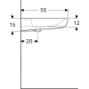 Раковина 55x55 см Geberit Renova Comfort 258557000