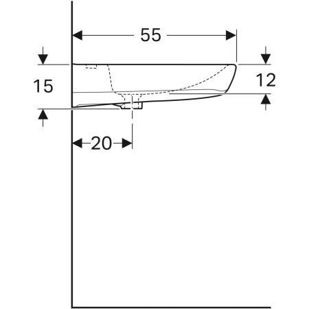 Раковина 55x55 см Geberit Renova Comfort 258557000