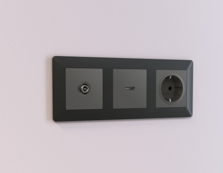 Накладка для ТВ-розетки Ambrella Volt Quant AP9130