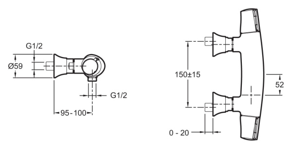 Смеситель для душа Jacob Delafon SYMBOL E71683-CP