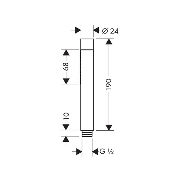 Душевая лейка Axor Starck 28532670 черная матовая