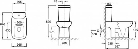 Чаша напольного унитаза Jacob Delafon Replay 4974K-00