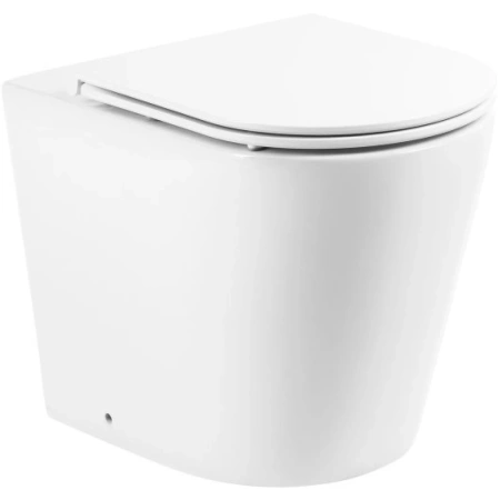 Приставной безободковый унитаз BelBagno Flay-R BB1003CBR