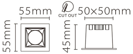 Встраиваемый светильник Fiberli XL003 12130304
