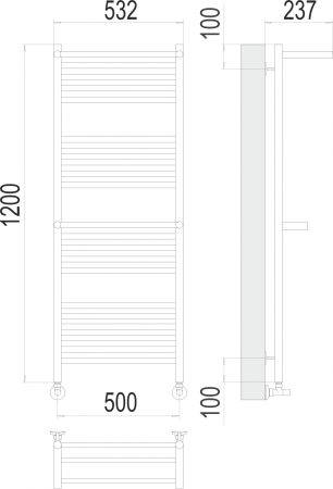 Аврора c 2-мя/п П22 500х1200 Полотенцесушитель TERMINUS