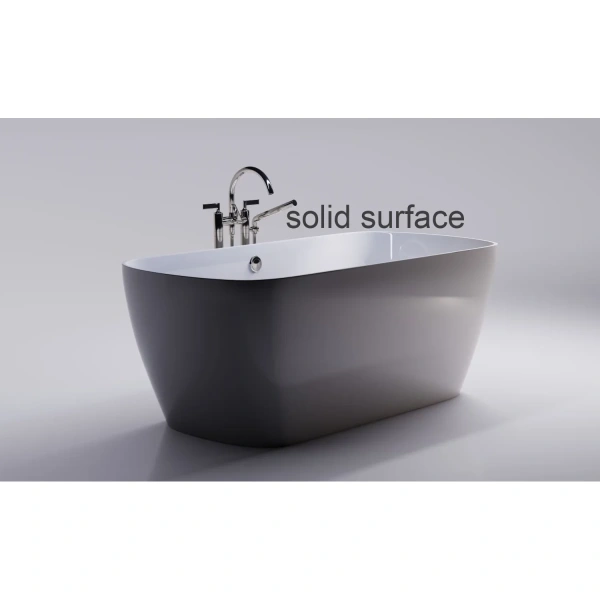 Ванна из литьевого мрамора Astra-Form Антарес Solid Surface 01010074 160x75 см, отдельностоящая, белый матовый