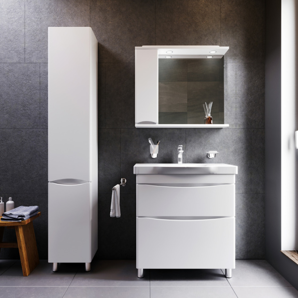 Шкаф-пенал напольный AM.PM Like M80CSL0356WG левосторонний белый глянец