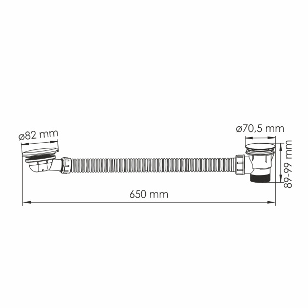 Слив-перелив для ванны WasserKRAFT A333 розовое золото