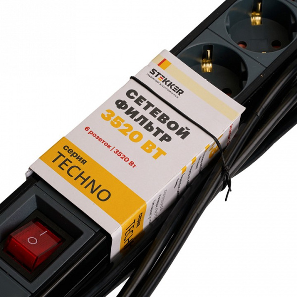 Сетевой фильтр Stekker Techno 50159