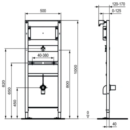 Монтажный элемент для писсуара Ideal Standard Prosys R016367