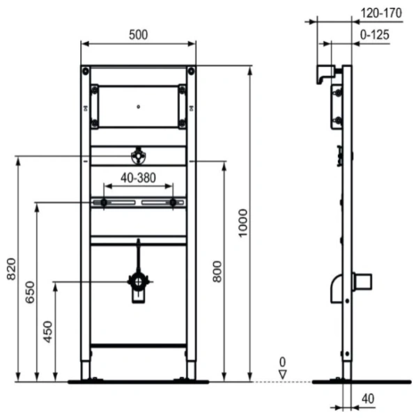 Монтажный элемент для писсуара Ideal Standard Prosys R016367
