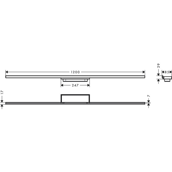 Решетка для трапа Hansgrohe Raindrain 56223000