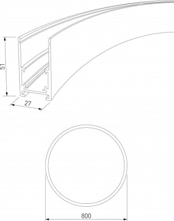 Трек накладной Elektrostandard Slim Magnetic a066497