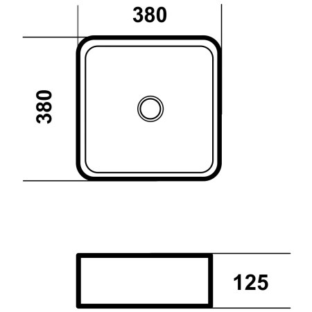 Раковина 38x38 см Grossman GR-3055