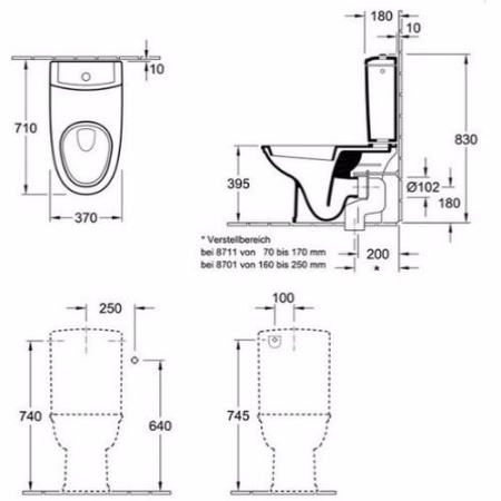 Чаша напольного унитаза Villeroy&Boch Century 665410R1