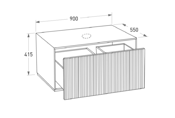 Тумба Salini Armonia 90 27A.2.900.415.12.1 никель