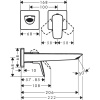 Смеситель для раковины настенный hansgrohe Logis Fine 71256000 хром