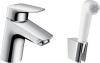 Смеситель для раковины hansgrohe Logis 71290000 с гигиеническим душем
