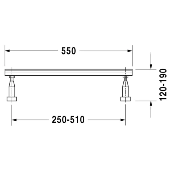 Ножки для ванн Duravit 790100000000000