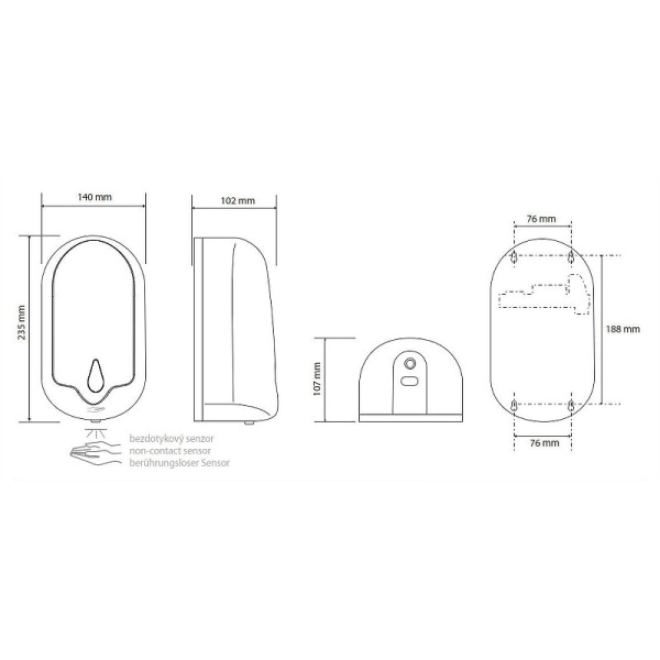 Автоматический диспенсер мыла Bemeta Hotel Line 124109290