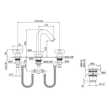 Смеситель для раковины Fantini I Balocchi 60 29 0504