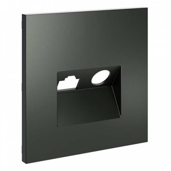 Накладка для ТВ-розетки и RJ-11 или RJ-45 Voltum S70 VLS002706