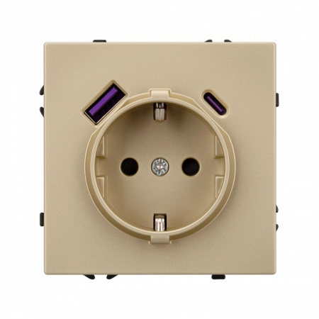 Розетка с заземлением и 2хUSB type A, без рамки Arlight SCT 054286