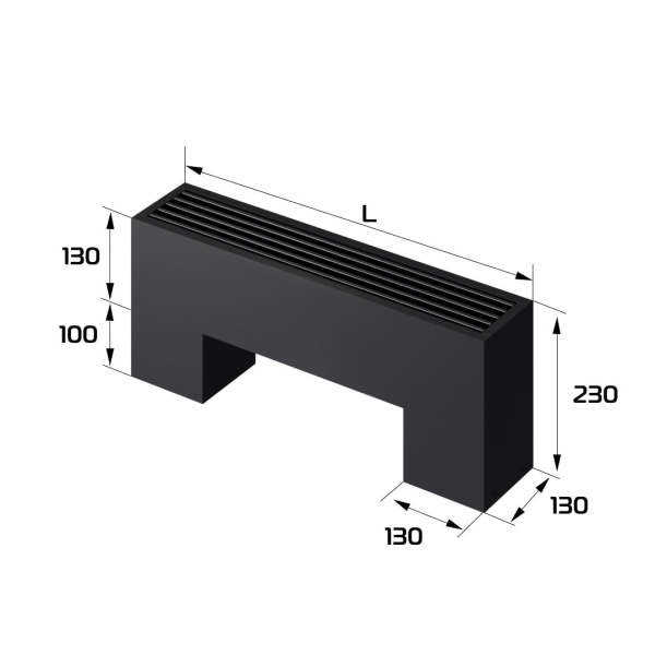 Конвектор напольный Royal Thermo STEP-130/130/600-2-N-BL-LG-BL