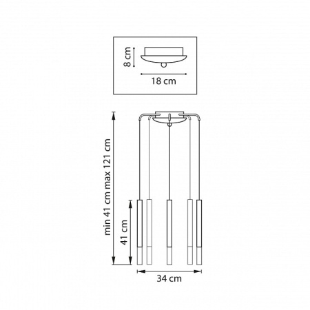 Подвесная люстра Lightstar Tubo L5T747147