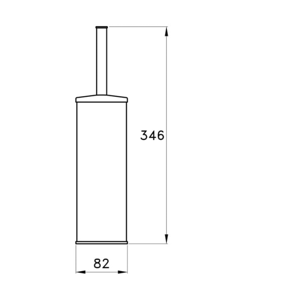 Ершик для унитаза Stella 130 CT 10018 CR00