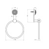 Полотенцедержатель THG Dahlia A41.F01.504N золото