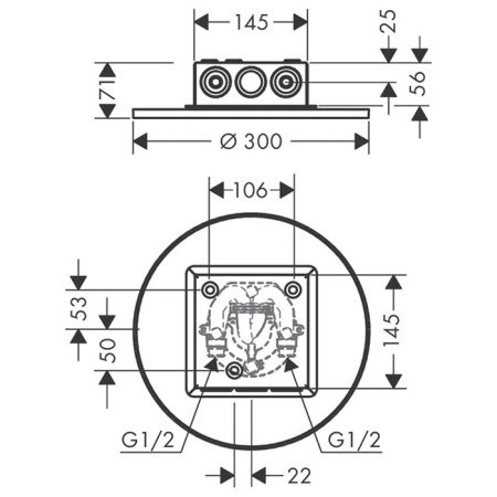 Верхний душ Axor ShowerSolutions 35302000