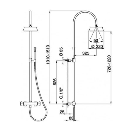 Душевой комплект Cisal Cherie CEC8001021