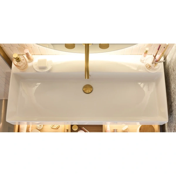 Раковина Jacob Delafon Vivienne EXBJ102-00 101x46,3 см, накладная, подвесная, белый