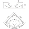 Акриловая гидромассажная ванна 150x150 см Orans 6510300