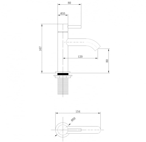 Смеситель для раковины Abber Wasser Kreis AF8110NG никель