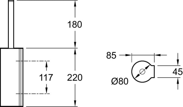 Ершик для унитаза Jacob Delafon Singulier 15222D-CP