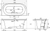 Ванна из искусственного камня Эстет Лира 170x80